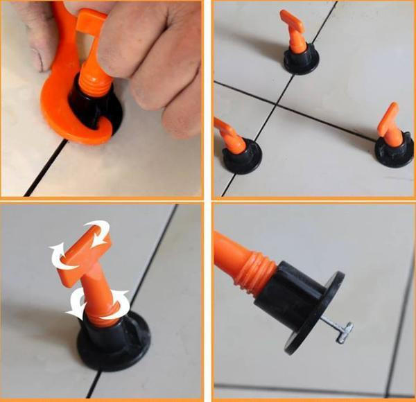 Kit de mise à niveau des carreaux réutilisable - Alignement parfait des carreaux (50 pièces)